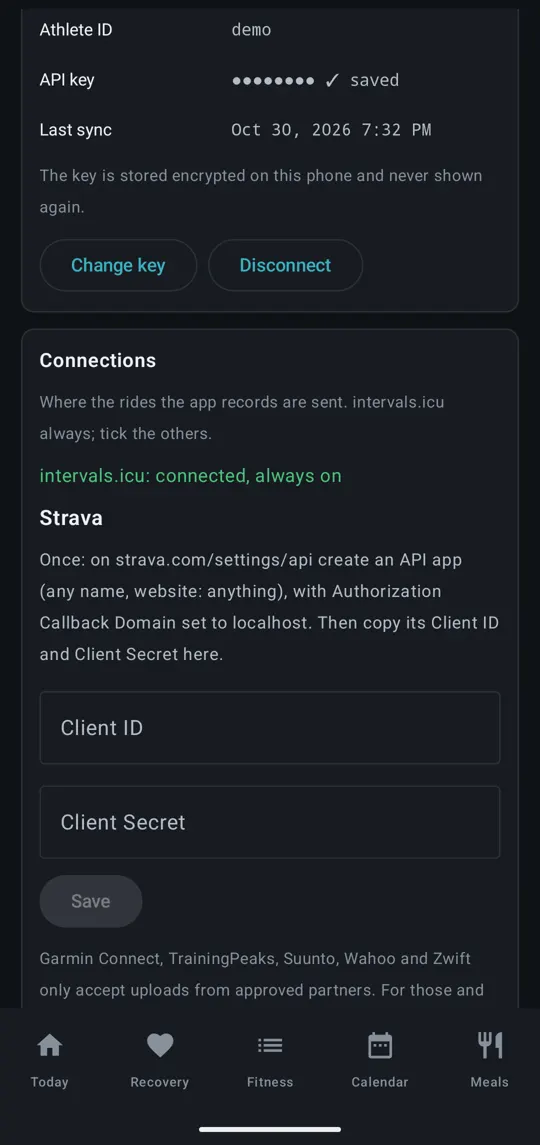 Connections: intervals.icu and Strava